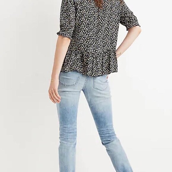 Madewell Courtyard Ruffle-Hem Top in Playground Posies - Picture 2 of 4